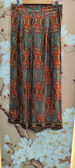 Super pretty pure crepe Kalamkari co ord in blue