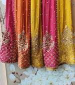 Premium chinon handwork divider plazzo set