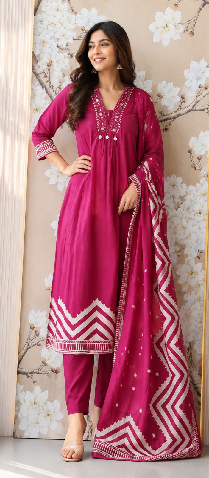 Pretty pink cotton suit set