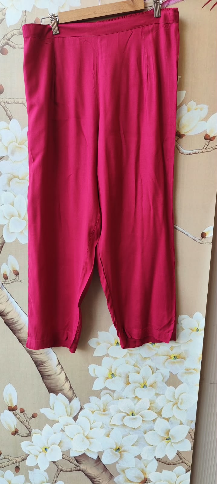 Red n purple jamdani weaved suit set
