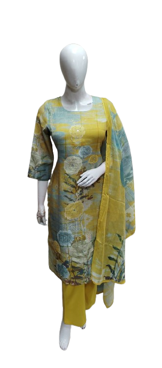 Linen cotton lining suit set