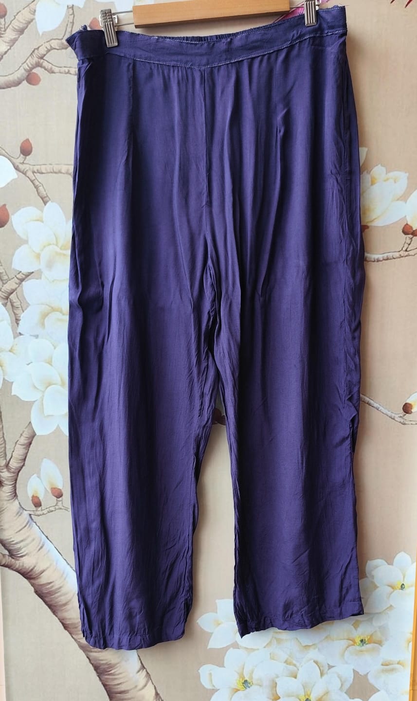 Pure gaji silk lakri patta in blue