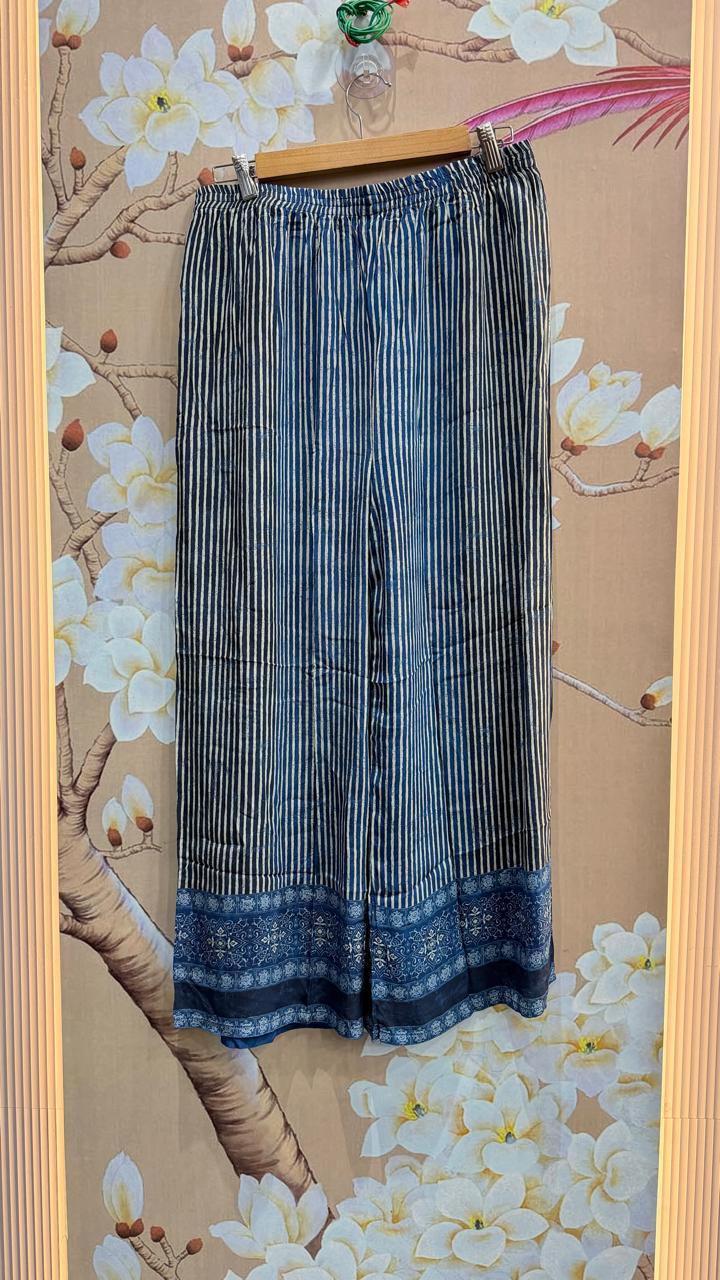 Pure crepe co ord set in blue