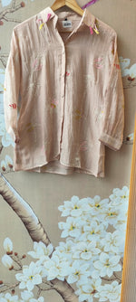Premium Mul chanderi with front n back embroidery paired with linen pants attached inner