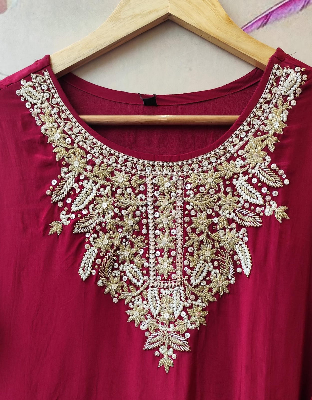 Premium crepe silk with premium handwork suit set