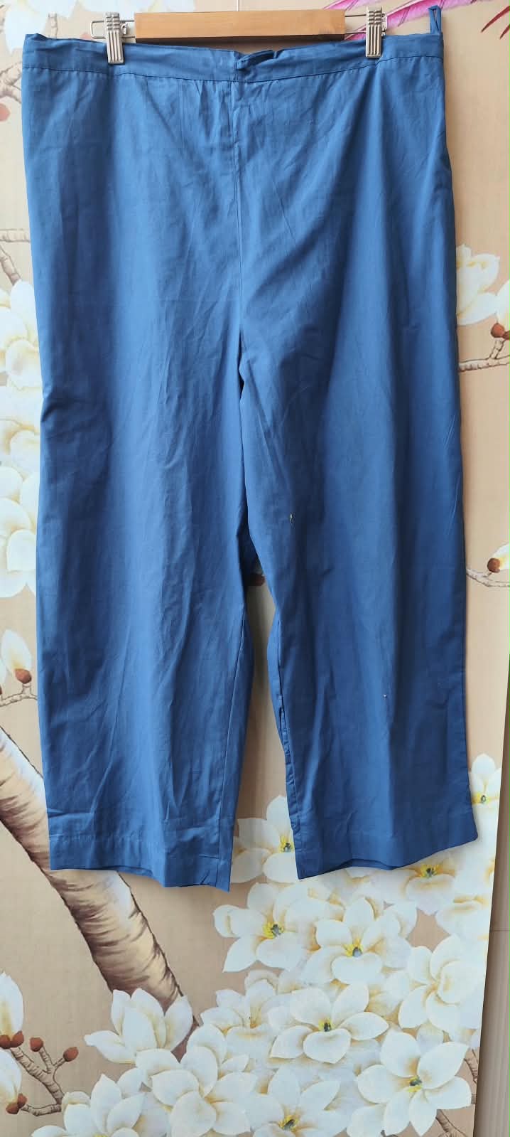 Premium cotton applique suit set in blue n yellow