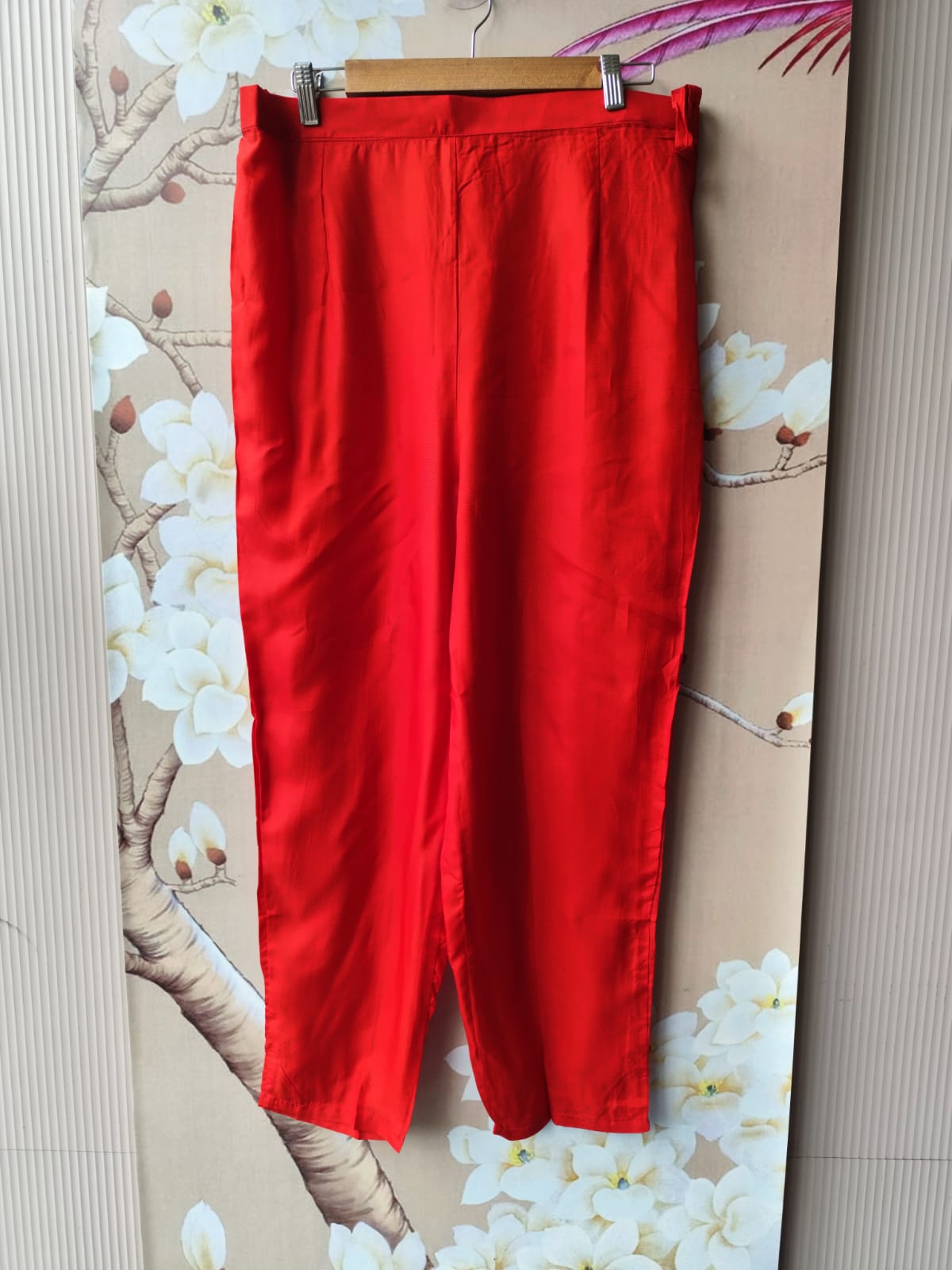 Premium dola silk with gotta detailing paired with pure orgenza dupatta in red
