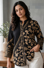 Pretty black crepe top