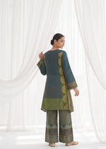 Super pretty Mul silk Co ord set in green