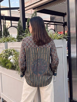 Pretty crepe ajrakh top