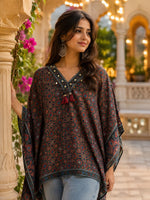 Pretty ajrakh crepe kaftan
