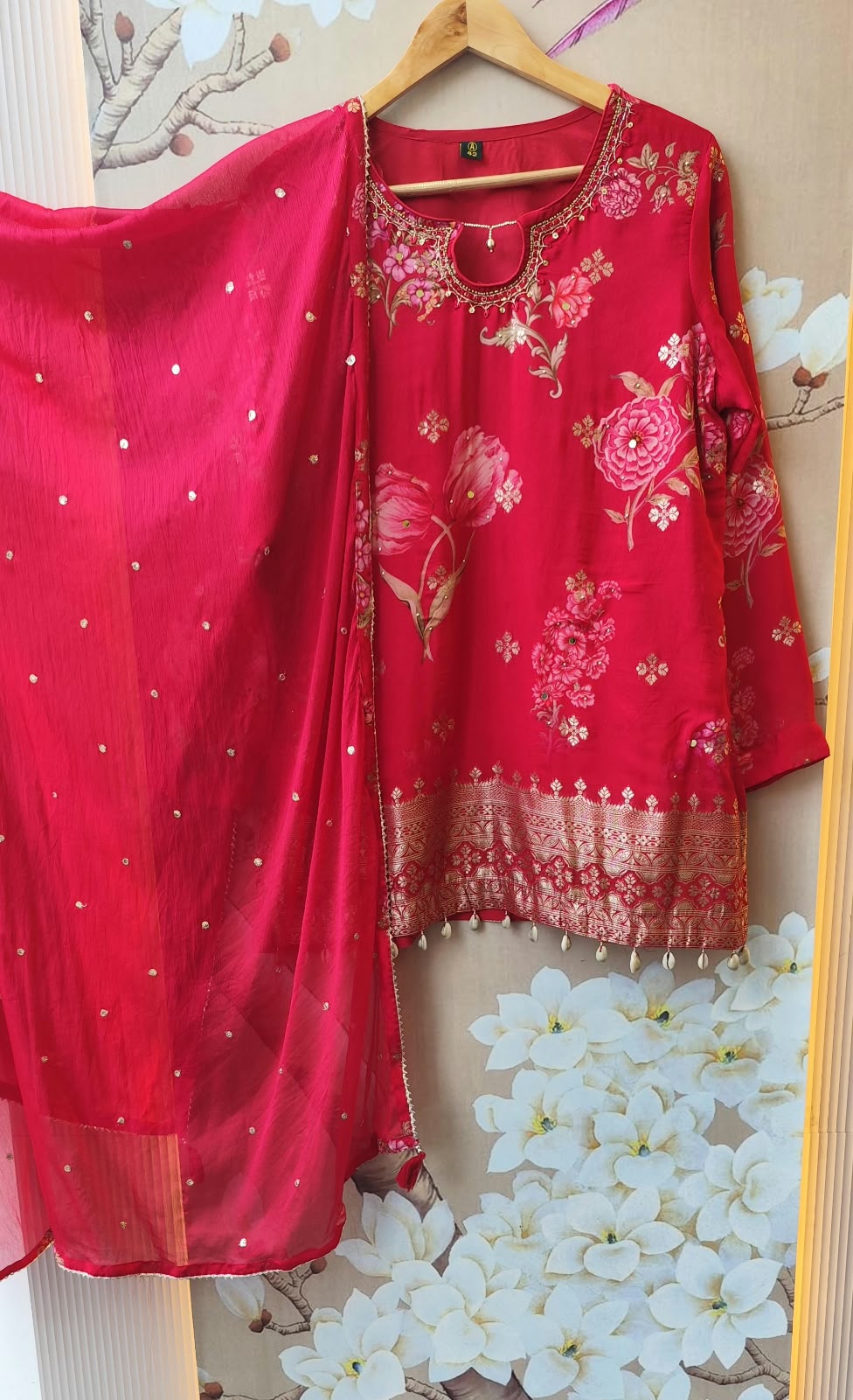 Premium crepe jacquard lehenga suit set