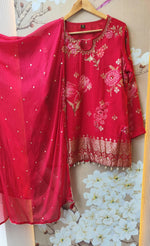 Premium crepe jacquard lehenga suit set