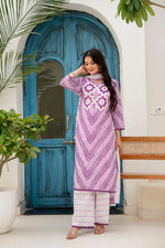Gorgeous purple Lehariya suit set
