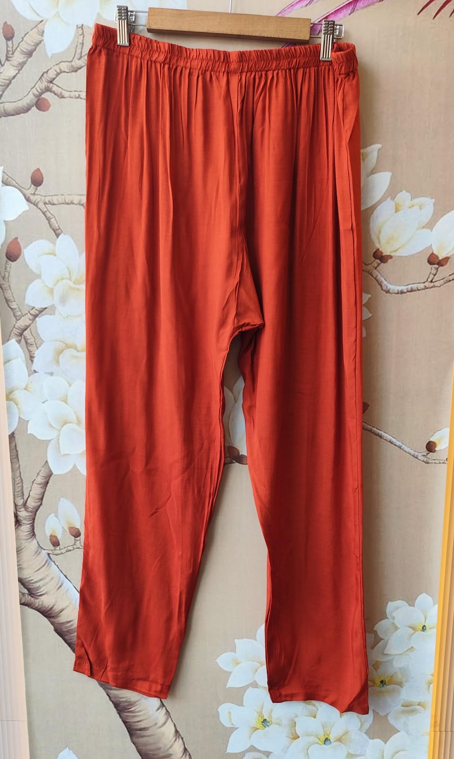 Pure Banarasi Mul chanderi suit set in orange