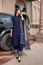 Heavy rayon fully embroidered paired with cotton silk dupatta
