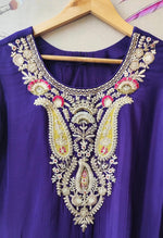 Premium chinon heavy handwork full plazzo suit with intricate detailing