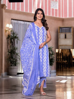Pure cotton sleeveless suit set with stylish pants (extra sleeves available)