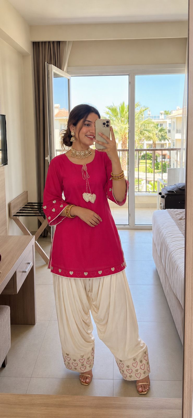 Heart farshi salwar soft muslin co ord set