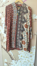 Premium ajrakh crepe co ord set with lining