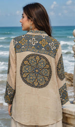 Plus size crepe shirt