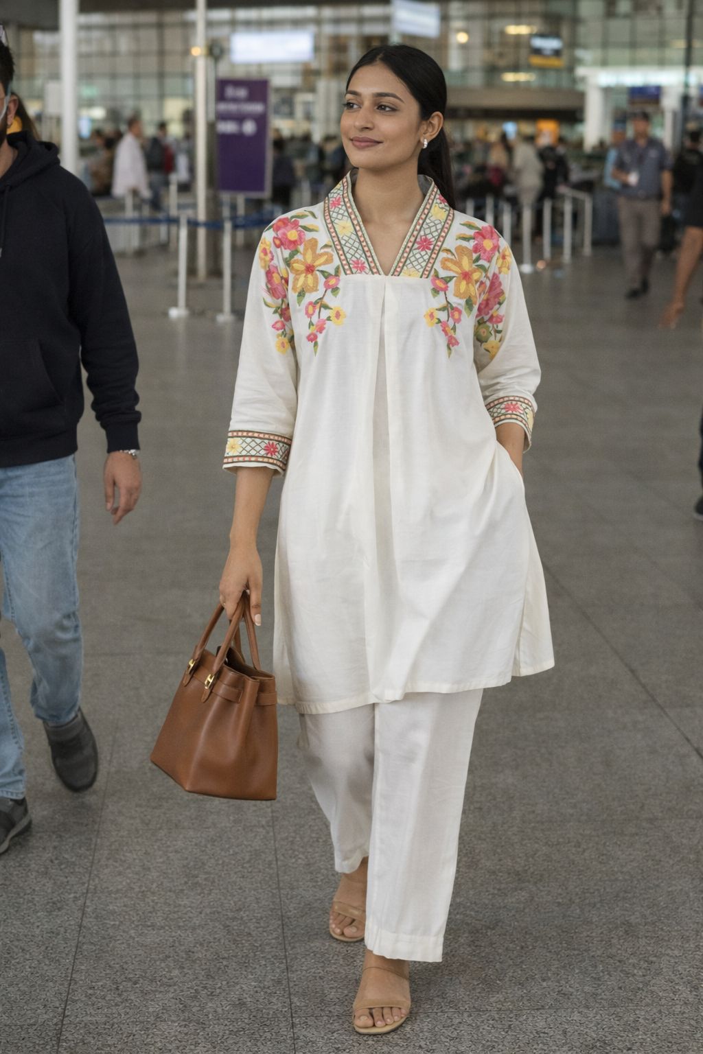 Super soft muslin with cross stitched embroidered designer article