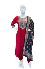 Pure soft muslin silk suit set