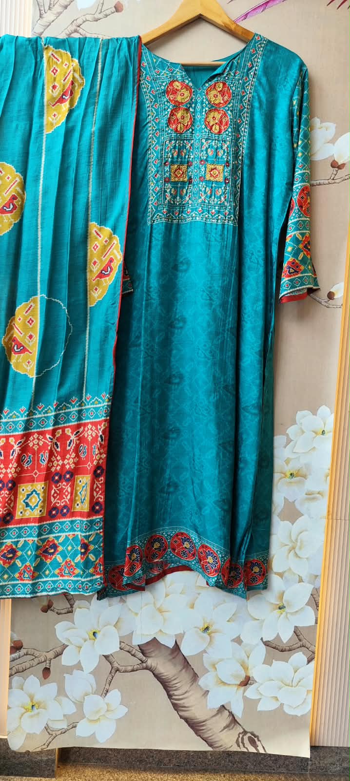 Patola Russian silk suit set