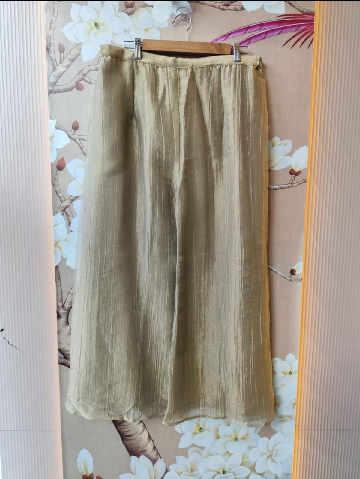 Premium salsa cream colour plazzo set (slim fit but margin available)