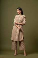 Super chic style flex cotton embroidered kurta pant