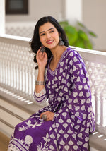 Super stunning cotton suit set with lace detailing