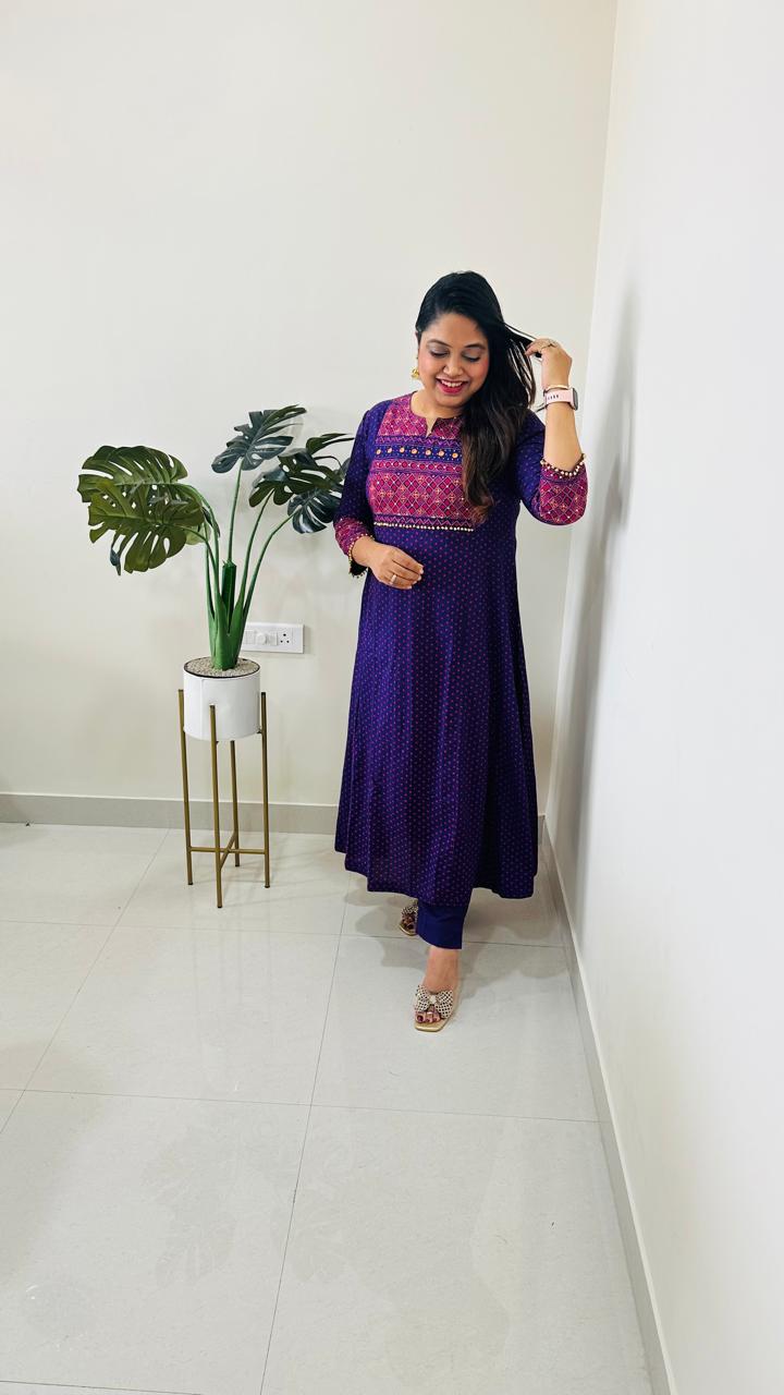 Super stunning pure cotton A line kurta pant ! Kurta is without slit