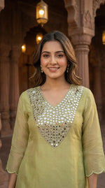 Real mirror super crushed tissue lining co ord set restocked in new colour green ( slight slim )