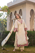 Designer cotton fully embroidered suit set