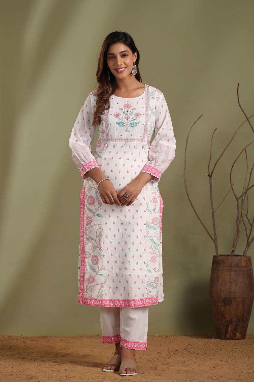 Stylish Pure cotton lining suit set