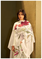 Super pretty and soft linen digital printed suit set in red