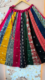 Super pretty gaji silk ajrakh skirt in multi