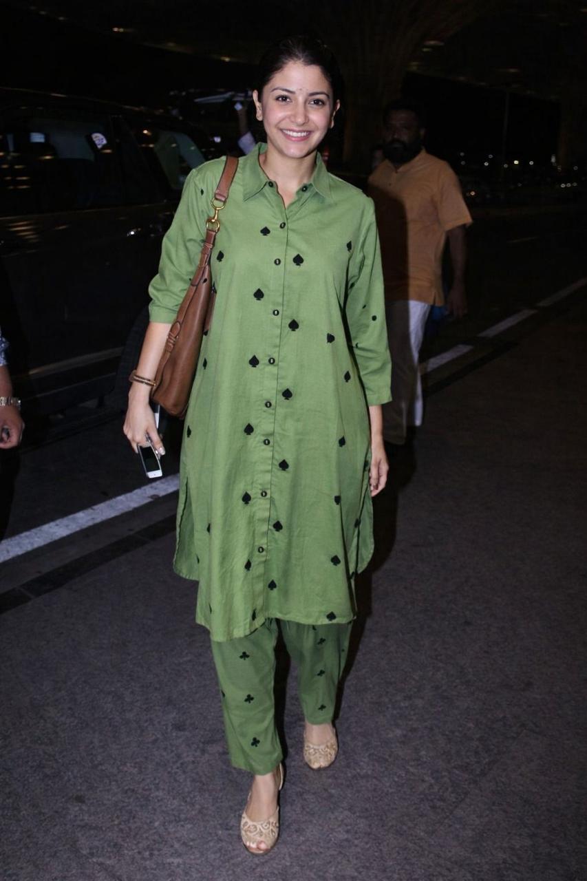 Pretty cotton designer embroidered co ord set in green