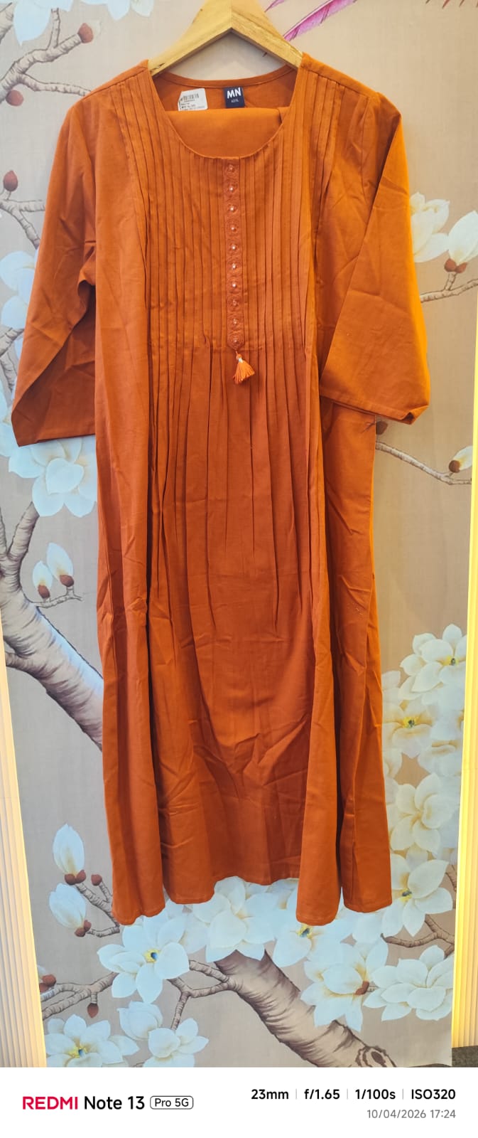 Cotton kurta pant in rust.