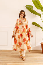 Pure Mul silk digital printed full suit set