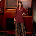 Printed crepe co ord set with kalamkari plazzo set