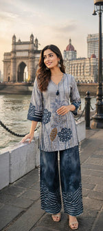 Pure crepe designer Co ord set