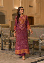 Super pretty crepe silk lining bandhani Phiran paired with pants in wine