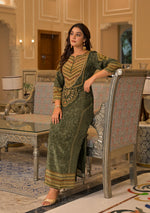 Super pretty crepe silk lining bandhani Phiran paired with pants