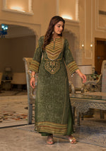 Super pretty crepe silk lining bandhani Phiran paired with pants
