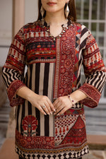 Wow crepe digital printed lining farsi co ord