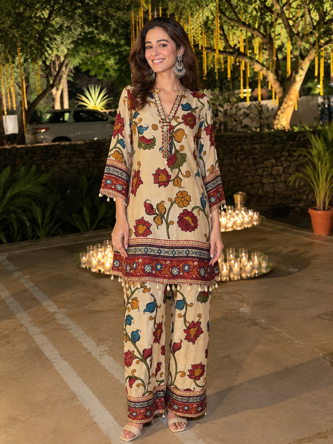 Pure crepe Kalamkari Co ord set