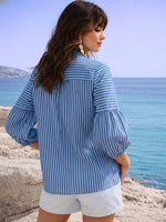 Pure cotton embroidered top in blue