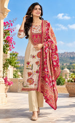 Pure crepe Kalamkari suit set with lining