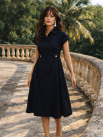 Pretty cotton one piece desss black